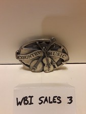 Vintage Siskiyou Pewter Belt Buckle Country Music E-29 1984