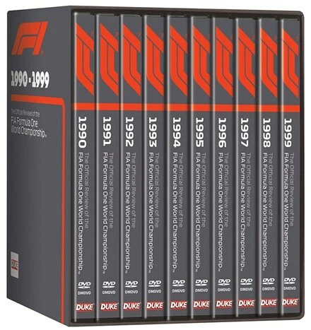 FORMULA ONE BOX SET - SEASON REVIEWS 1990 to 1999 (10 DVDs) - F1 DVD
