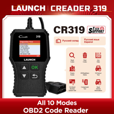LAUNCH CR319 OBD2 Scanner Diagnostic Tool OBD LIVE DATA Freeze Frame Code Reader