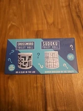 Crossword and Sudoku Toilet Paper Roll Novelty Gag Gift Fizz Creations New