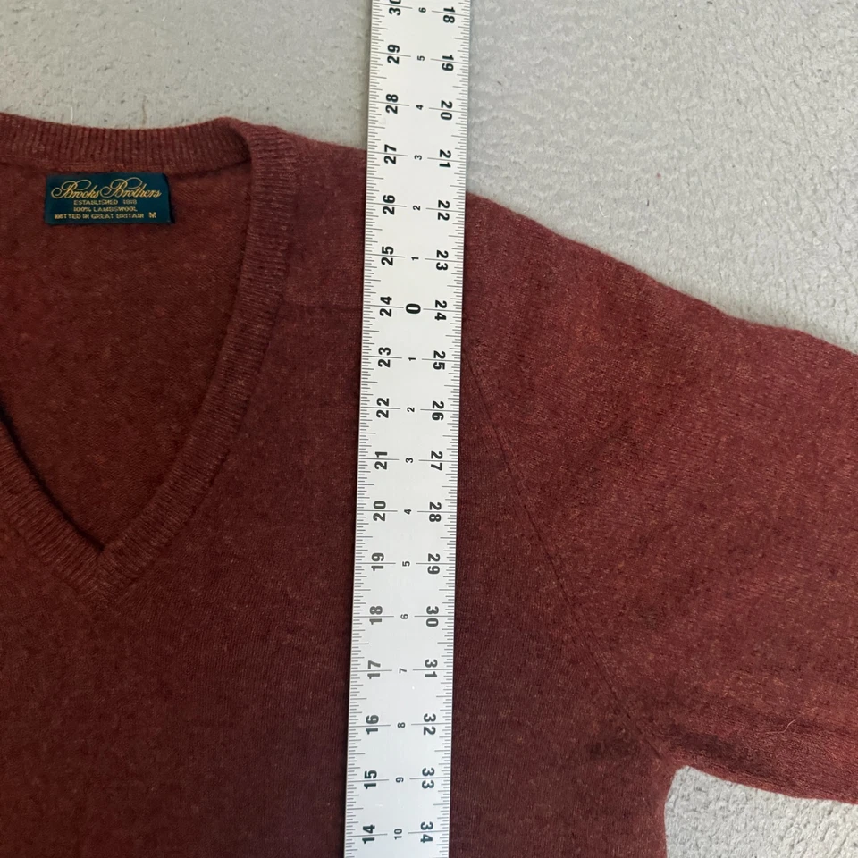 Suéter Brooks Brothers Para Hombre Talla Mediana Naranja Pullover Lana Gran Bretaña Foto 4 de 4