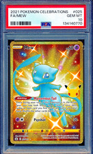 Mew 2021 Pokemon Celebrations Collection #025 Gold Shiny Full Art PSA 10