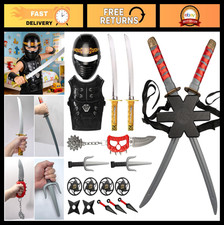 19 Pcs Ninja Warrior Weapon Set for Kids - Roleplay, Cosplay, Dress Up Accessori
