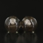 Sterling Round Smoky Quartz Stud Earrings — photo 1