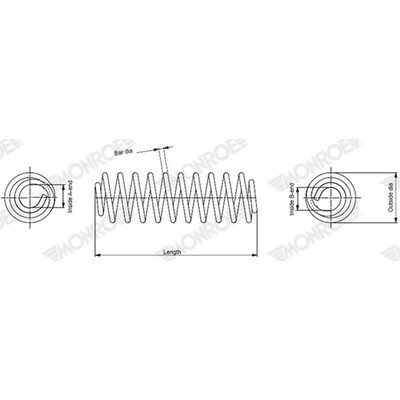 1x ORIGINAL  Monroe SP4422 Fahrwerksfeder Vorne passend für Tesla MODEL 3