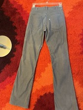 Vtg Levi  s 646 Bell Flare White Tab Grey Corduroy Pants 30 36 USA Talon 42 Zip