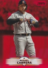 2025 Stadium Club #55 Miguel Cabrera Red Foil Detroit Tigers