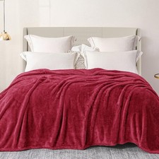 Exclusivo Mezcla Plush Fuzzy Fleece Bed Blanket Queen Size, Super Soft, Fluff...