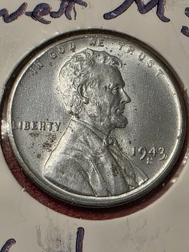 1943S LINCOLN CENT PENNY |  BRILLIANT  UNCIRCULATED  |  1943-S  1c "STEELIE"