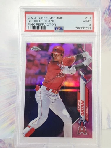 2020 Topps Chrome - Shohei Ohtani #21 Pink Refractor PSA 9 Mint Angels Dodgers