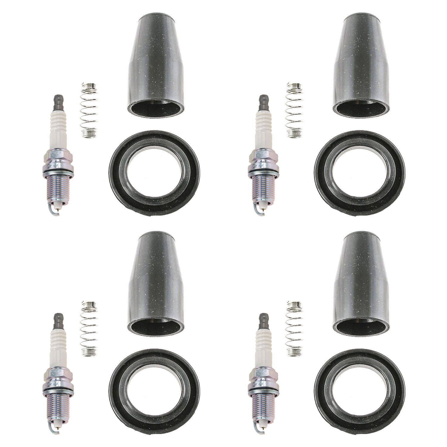NGK 4 G-Power Platinum Spark Plugs  Denso Coil Boots Kit for Aveo 1.6L L4 09-11