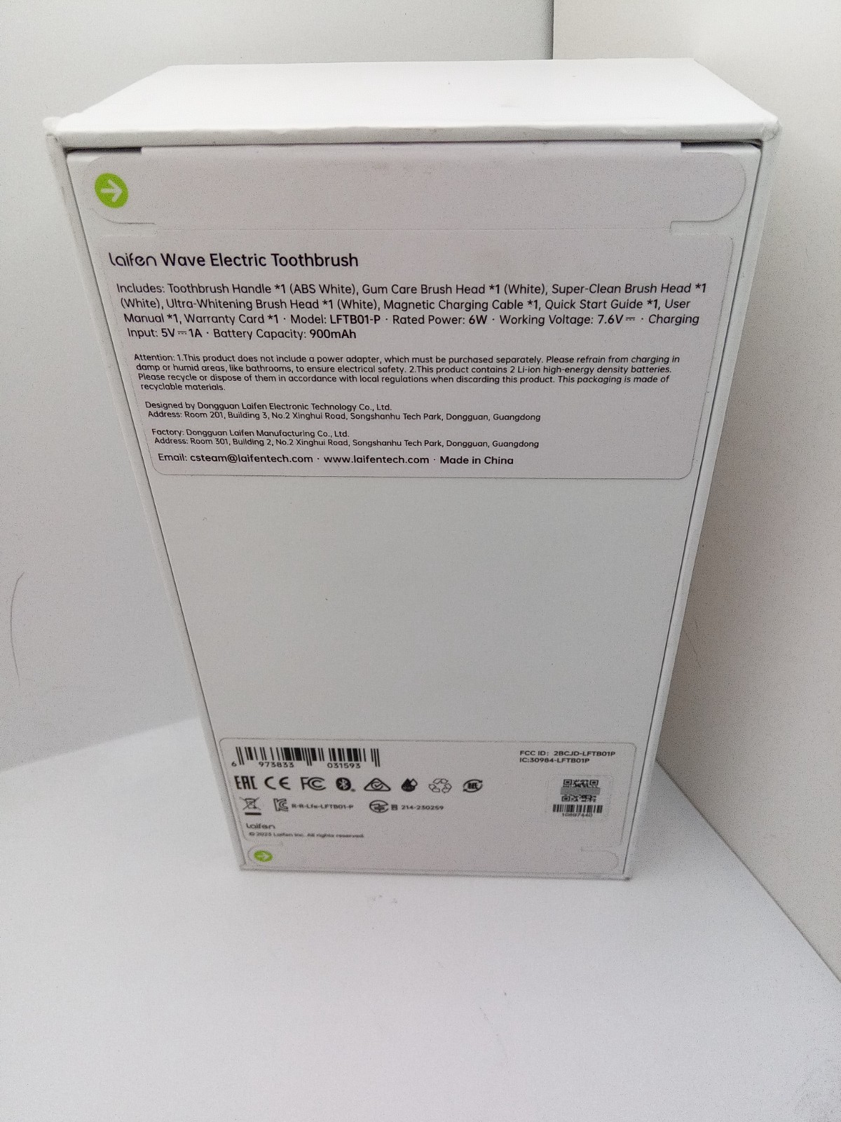 Laifen Wave Electric Toothbrush LFTB01-P White