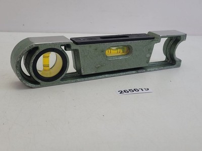 Wasserwaage DDR Rabo Hammerschlag Grün Glas Metall Kunststoff Vintage #265615