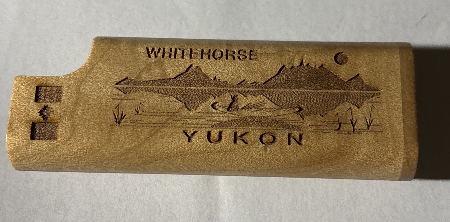 Cover-wildhorse Yukon Souvenir Laser Carved Light Wood