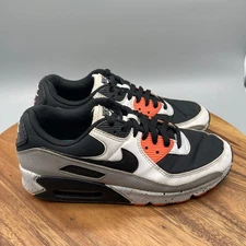 Nike Air Max 90 Shoes Mens 9.5 White Turf Orange Running Comfort Walking Sneaker