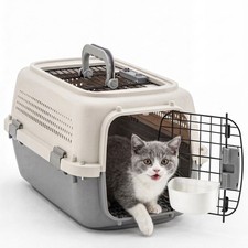 Pet Carrier TSA Airline Approved Hard Sided Travel Crate for Small Medium Dogs