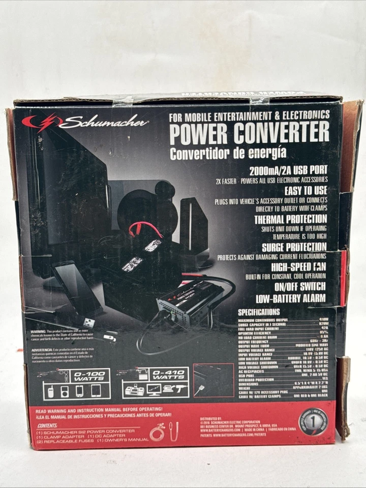 Schumacher Power converter  410 W Continuos  Watts , Household Power - Image 3 of 4