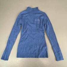 SAMSHIELD Lidia Classic Equestrian Sweater Women's Sz S Washed Blue