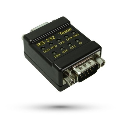 RS-232 LED Link Signal Tester - DB-9 Male to DB-9 Female Connections for Seri