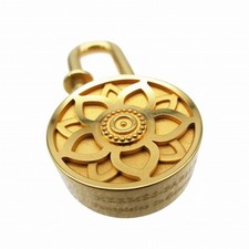 HERMES 2008 Limited Edition Lotus Flower Cadena Charm Fantaisies Indiennes Gold