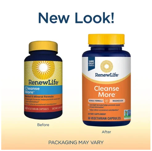 Fórmula Cleanse More Overnight | 60 cápsulas vegetarianas | de Renew Life Foto 3 de 4