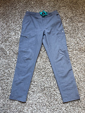 FIGS Technical Collection Women  s Gray Scrub Pants XS/P Slim Twill Drawstring