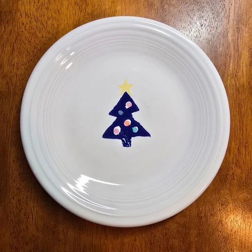 Fiesta Christmas Tree 7.25" Salad Dessert Plate Holiday HLC NEW