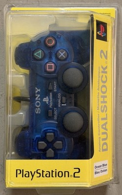 Sony DualShock 2 Ocean Blue Wired Controller OEM - New & Sealed - SCPH-10010