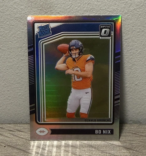 Panini 2024 Donruss Optic Bo Nix Rated Rookie Holo Prizm #209 Broncos