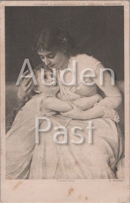 E Munier Vergebene Mutter und Kind Kunst Postkarte