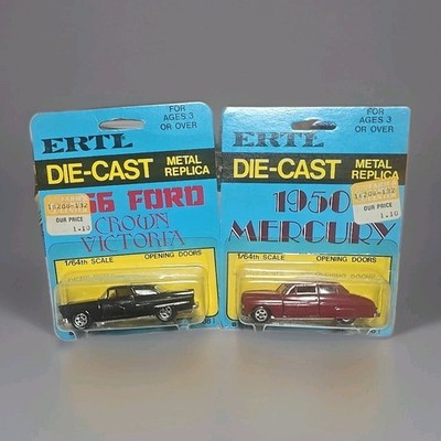 ERTL Diecast Lot 1950 Mercury & 1956 Ford Crown Victoria 1/64 Vintage MOC