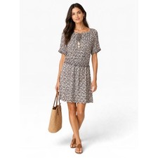 Tory Burch Women's Printed Tie-Front Knit Dress Size M NWT $395 Retail