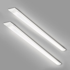 2-Pack 4FT LED Batten Light,40W 4000LM 4000K, Low Profile Wall/Ceiling Surface M