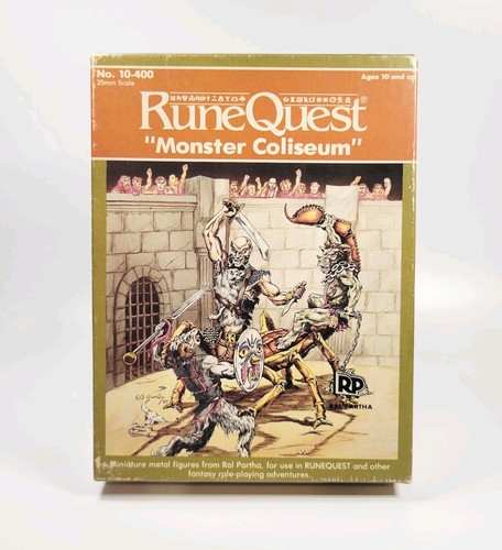 Vintage Ral Partha RuneQuest Monster Coliseum Boxed Set 10-400 - Incomplete 9/10