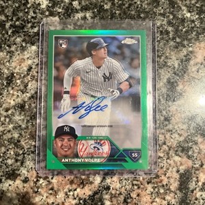 2023 Topps Chrome Update Series  Anthony Volpe Green Refractor Auto /99 RC