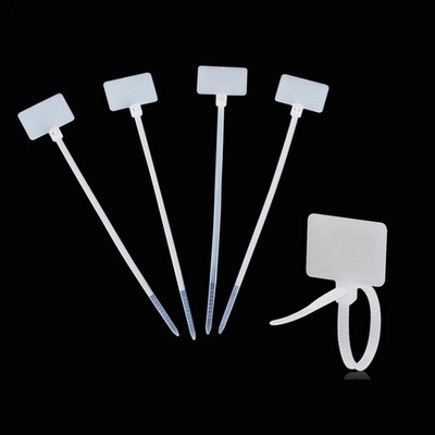 100 Pcs Write on Tags Wire Zip Ties Cable Mark Tags Nylon Power Marking Label...