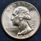 1944 D Washington Quarter 25c Silver BU UNC GEM Brilliant Uncirculated #97128