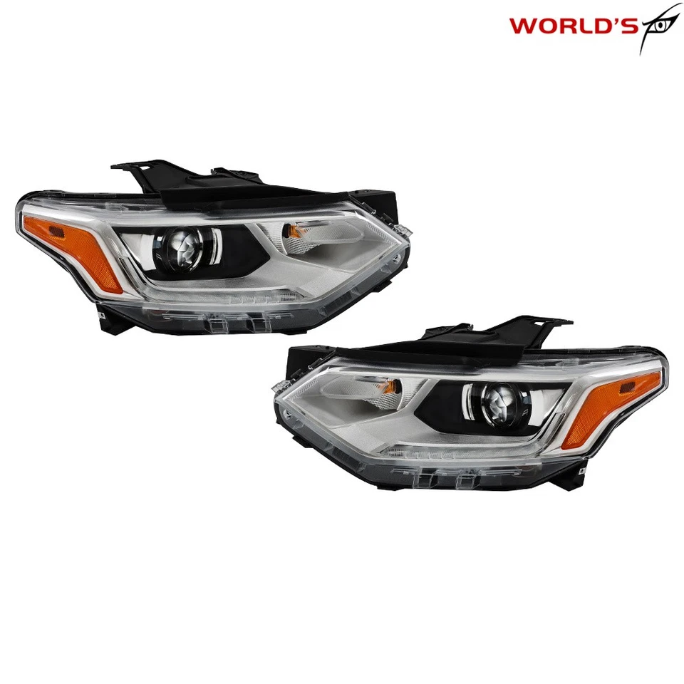 Left+Right Headlight For Chevrolet Traverse 2018-21 HID/Xenon with LED DRL Pair - Image 4 of 4