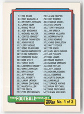 1992 Topps Football # 1 - 200 - Pick Your Card!