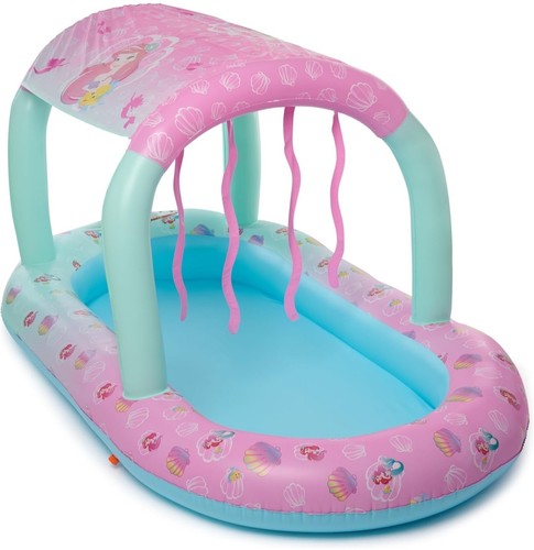 Disney Princess Ariel Deluxe Water Castle Inflatable Pool with Canopy & Slide - Picture 11 of 13