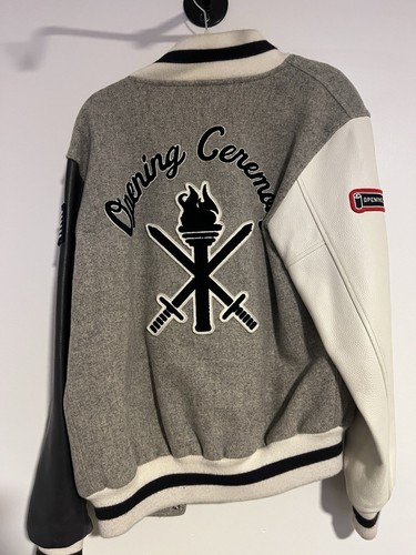 OPENING CEREMONY WOOL LEATHER JACKET Letterman OC BOMBER VARSITY - Picture 2 of 3