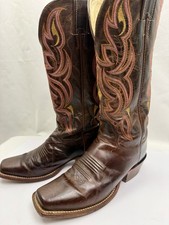 Justin Vintage Women's Brown Leather Cowboy Boots Size 6.5 B Style L2687 US Made