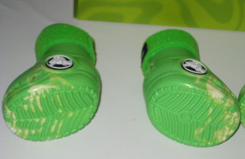 Bark CROCS Dog Boots 4 Pc Slime Green Medium Limited Edition Shoes M New in Box - Picture 3 of 5