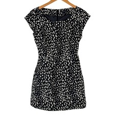 Banana Republic Polka Dot Dress Sz 6 Cap Sleeve Pockets Mini Mod Office Business