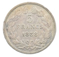1838 W France 5 Francs *6542