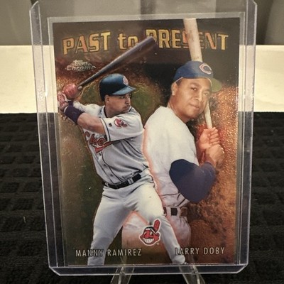2001 Topps Chrome Past to Present #PTP9 Larry Doby/Manny Ramirez