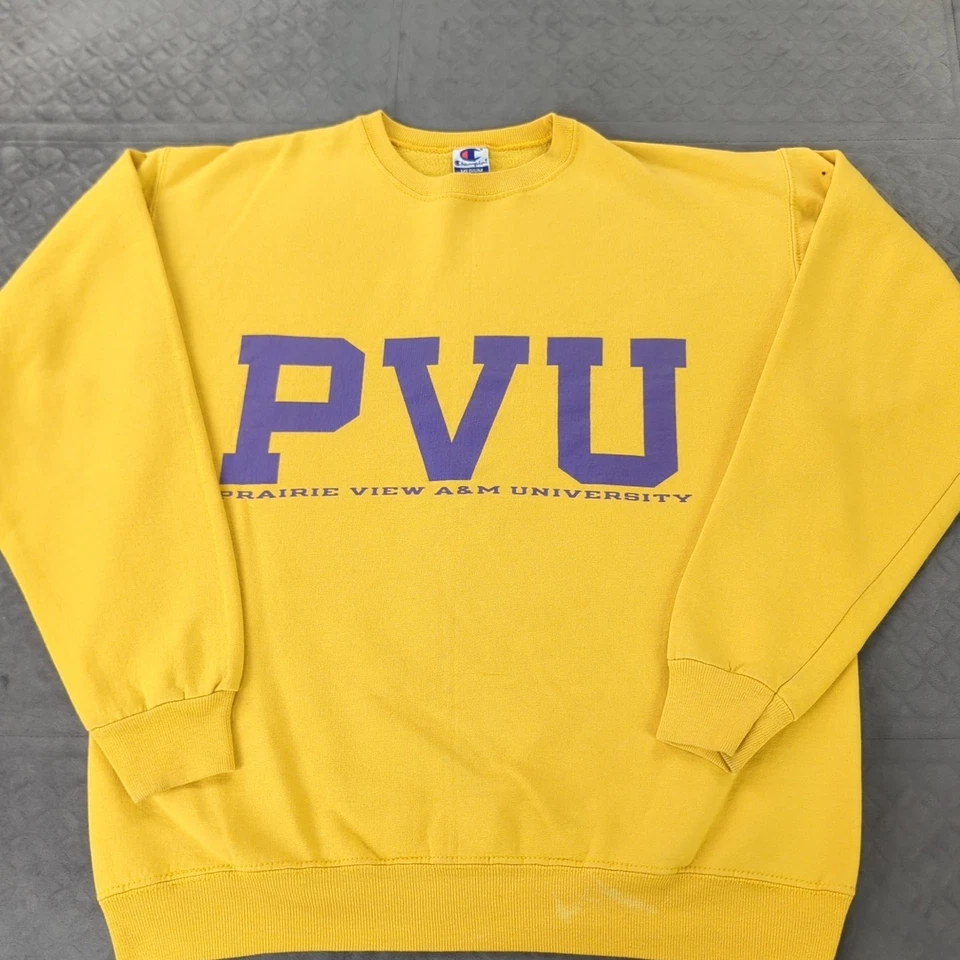 Sudadera Prairie View A&M University Champion Cuello Redondo Amarilla Mujer Mediana Foto 2 de 4