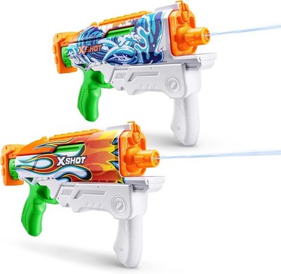 X-Shot Fast-Fill Skins Hyperload (2 Pack) by ZURU, Watergun, Water Blaster Toys,
