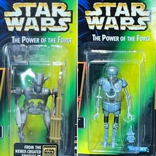 Star Wars Power of the Force ASP-7 & 2-1B Medic Droid Action Figure Collection