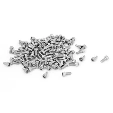 M1.6x4mm 0.35mm Pitch Stainless Steel Hex Key Socket Head Cap Screw Bolts 100pc